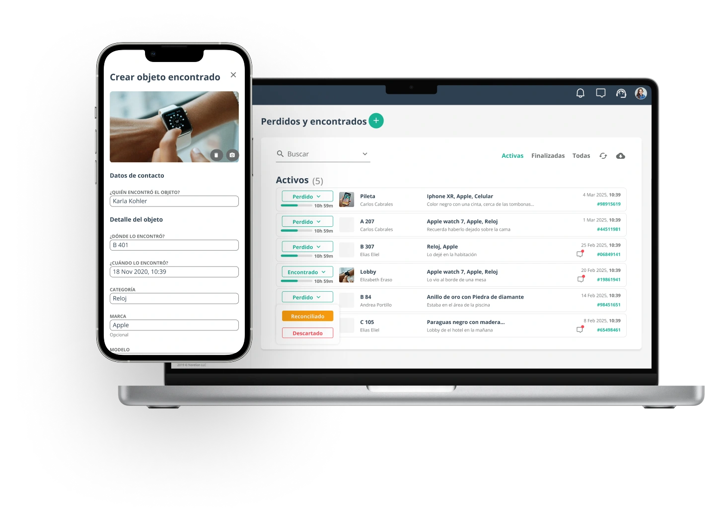 Perdidos y encontrados - Sistema GuestHub