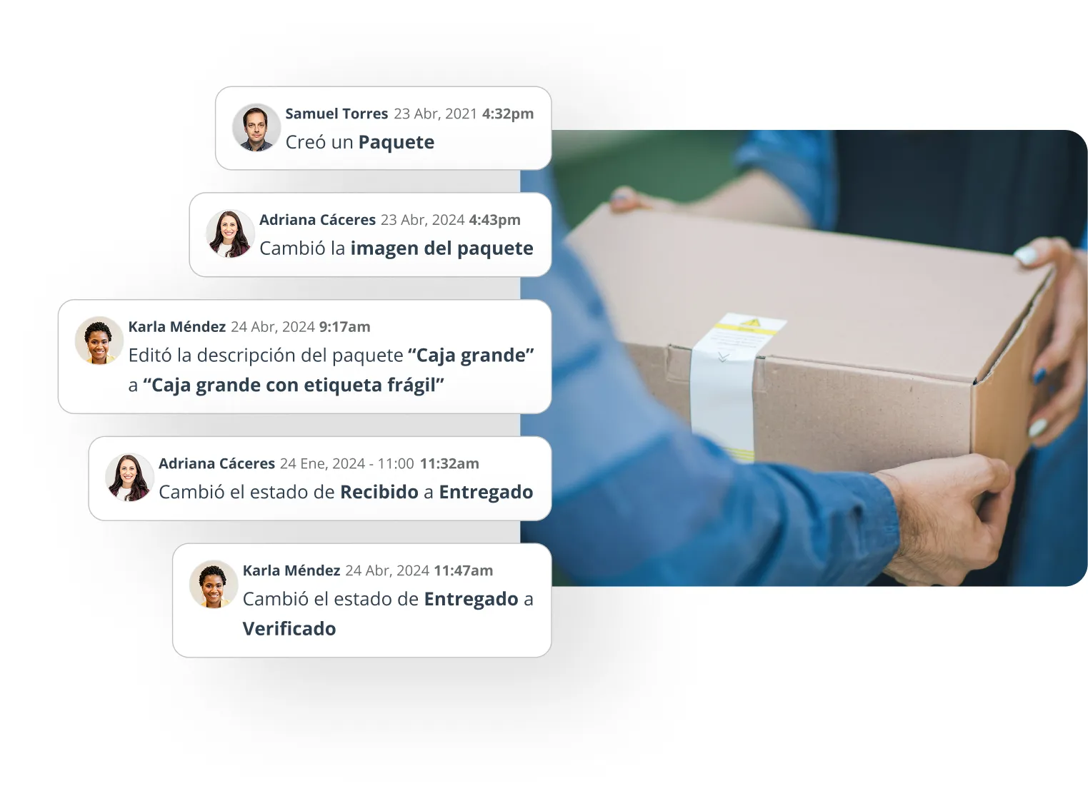 Registro del ingreso a la entrega